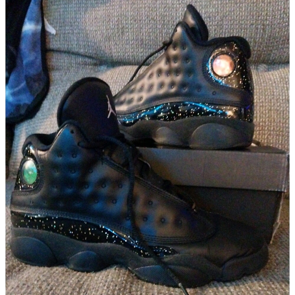 Nike Air Jordan 13 Retro GS Gold Glitter Black Metallic GoldDC9443-007 Size 7Y